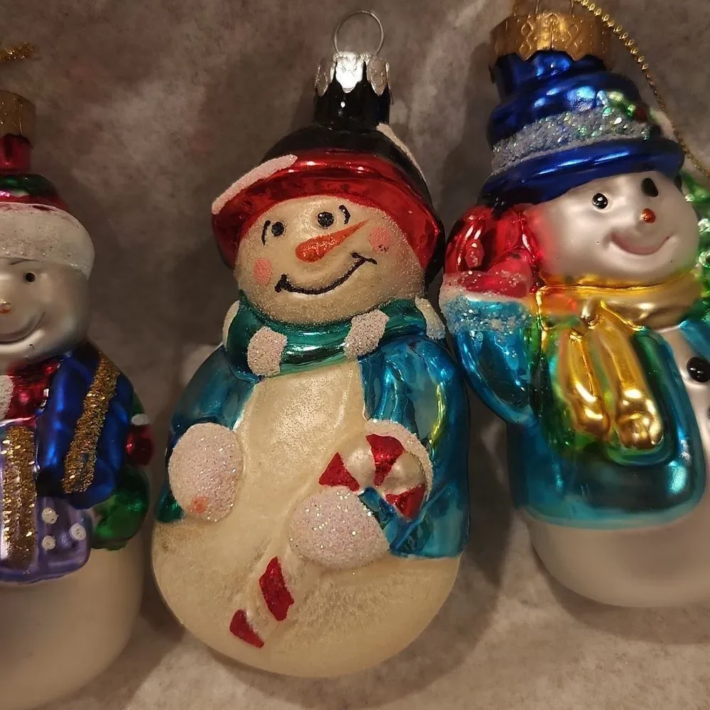 Snowman Christmas Ornaments Set of 4